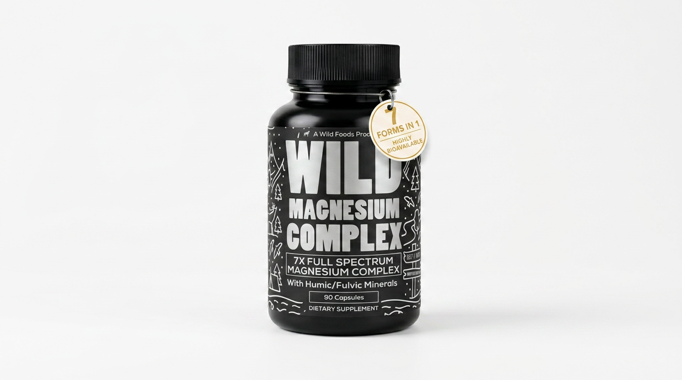 Wild Calm Tri-Mag and L-Theanine triple magnesium complex bottle